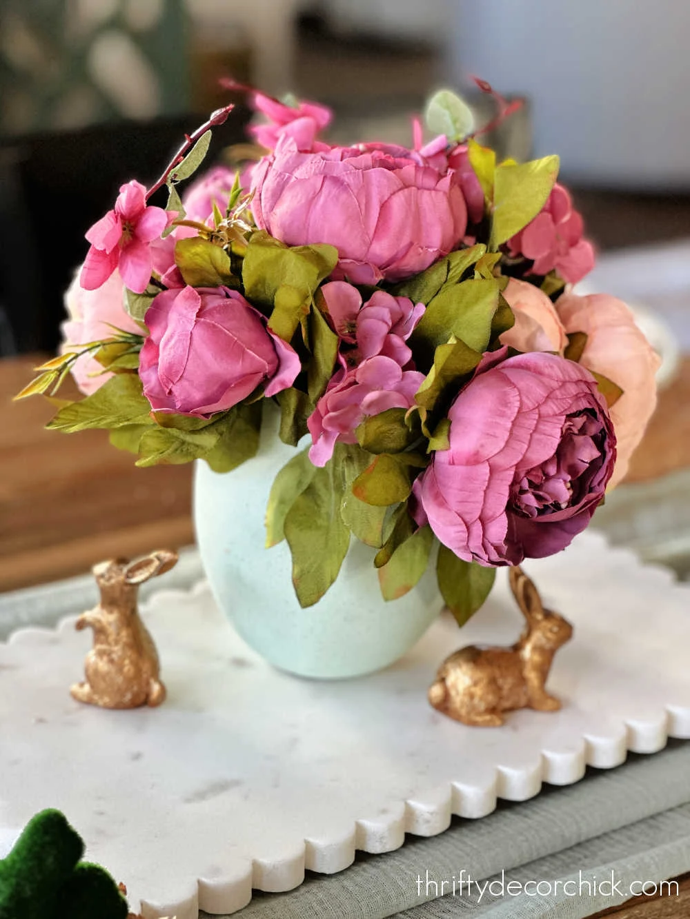 peony centerpiece for spring